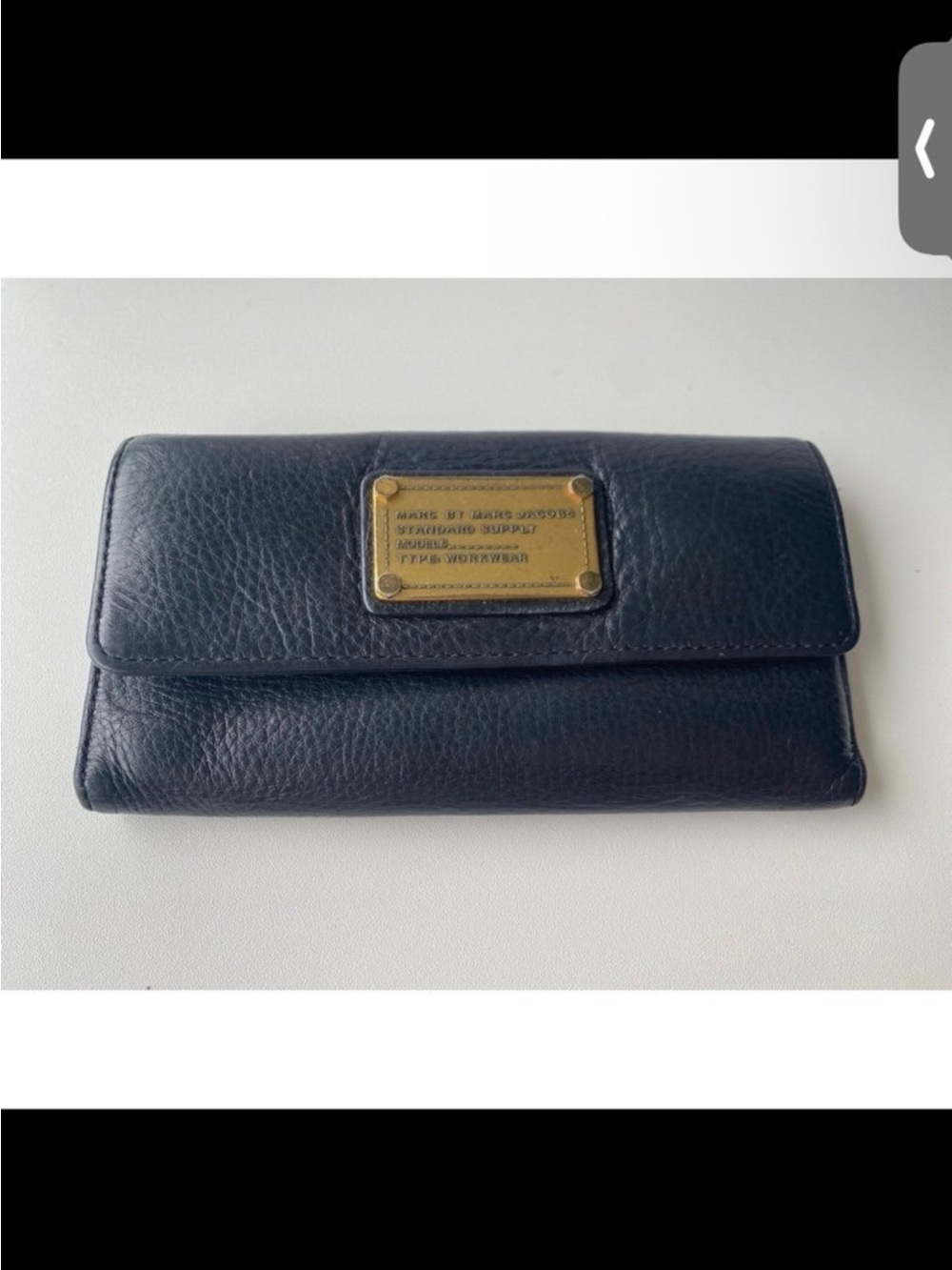 Marc by Marc Jacobs black Leather Continental Wallet